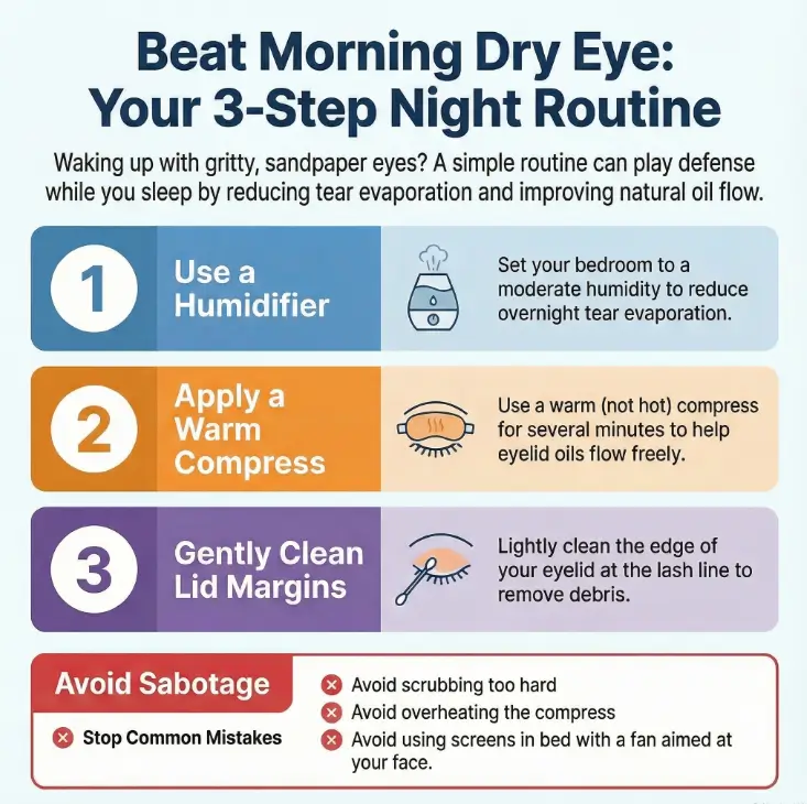 15-minute night routine for dry eyes