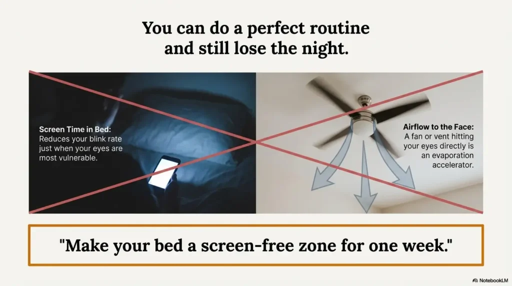 15-minute night routine for dry eyes