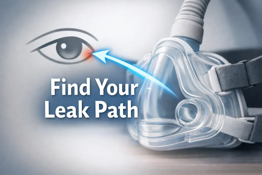 CPAP mask leak into eyes