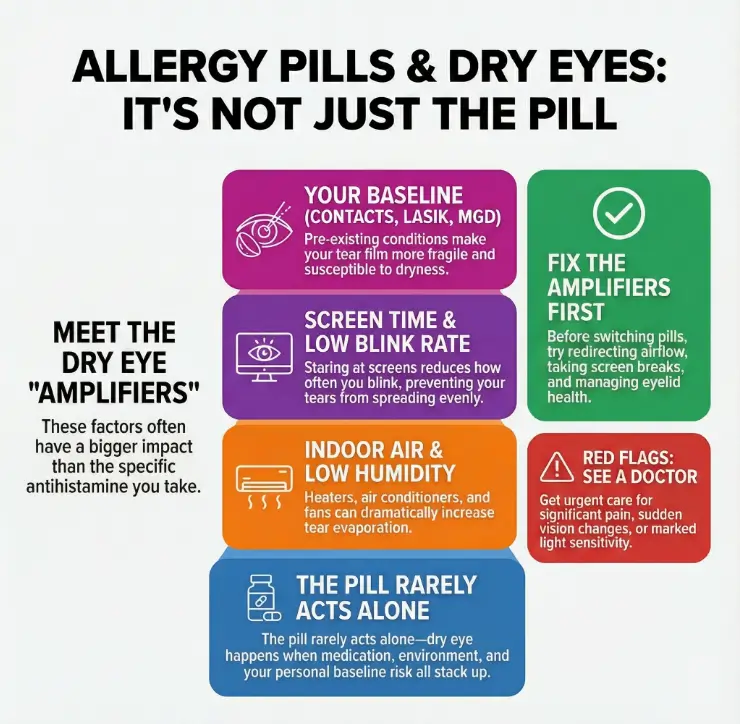 Dry eye Claritin vs Zyrtec vs Allegra