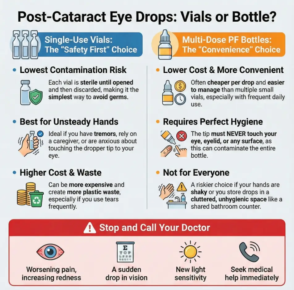 PF artificial tears after cataract surgery