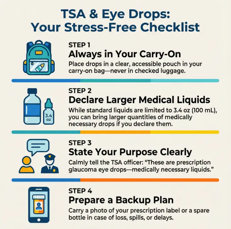 TSA glaucoma eye drops carry on