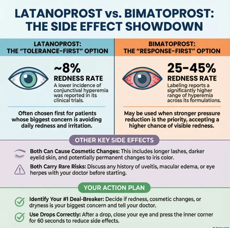 Latanoprost vs Bimatoprost