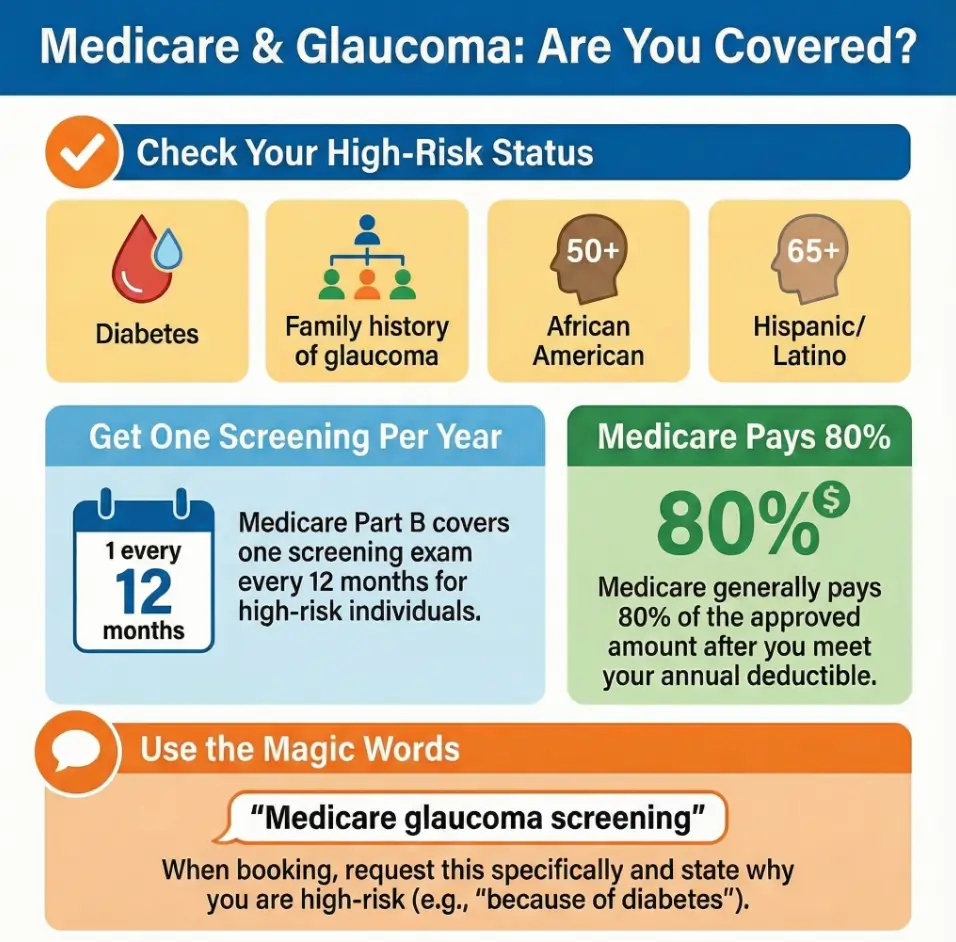 high risk for glaucoma on Medicare