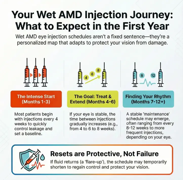 wet AMD injection schedule.