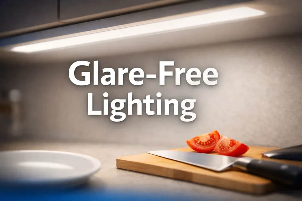 Glare-free under-cabinet lighting