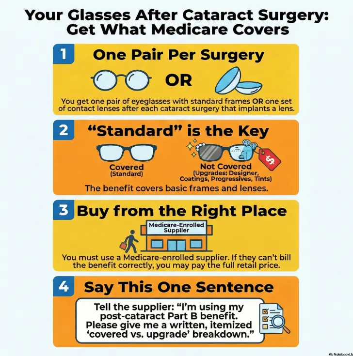 Medicare glasses after cataract surgery