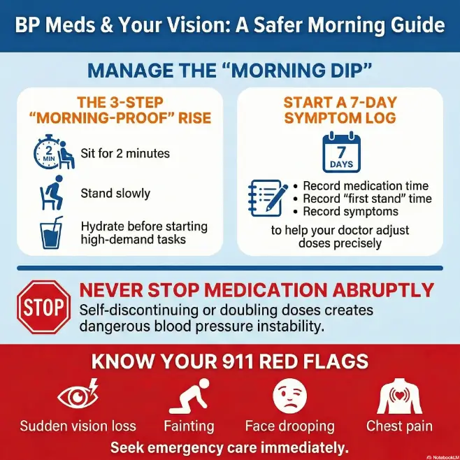 blood pressure medication dizziness and blurry vision
