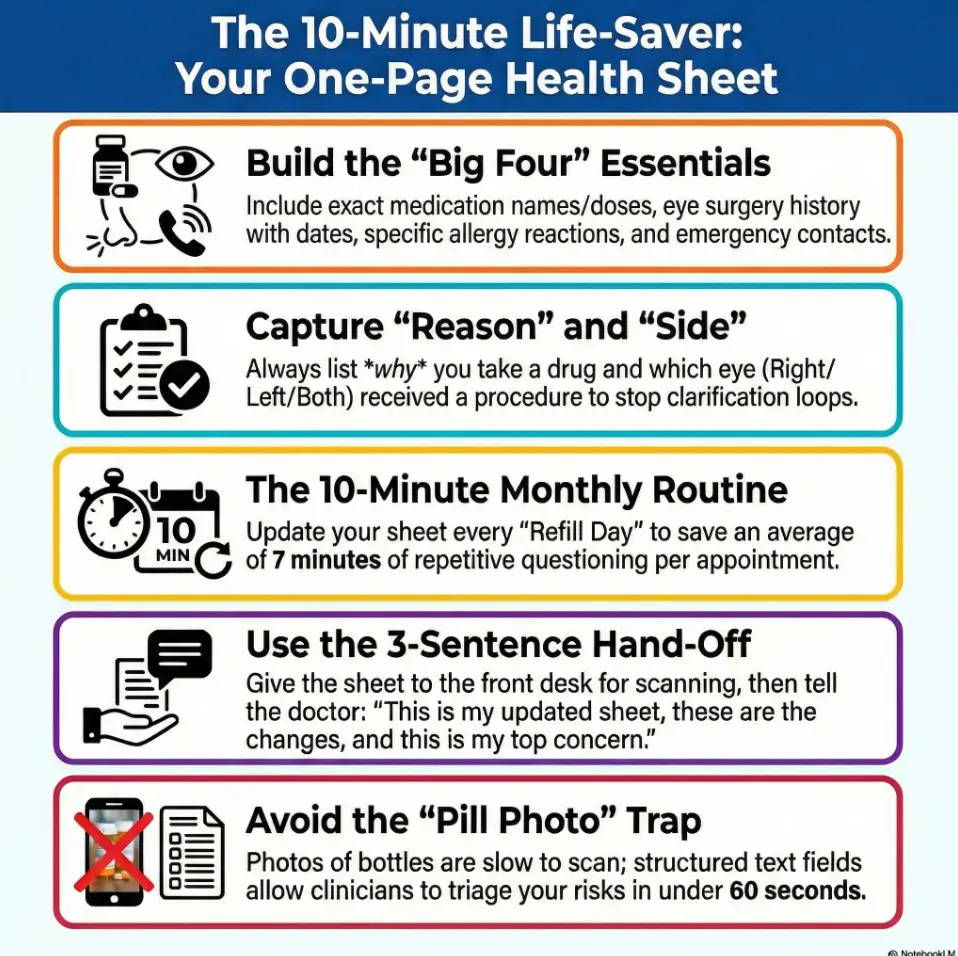 one-page medication list template