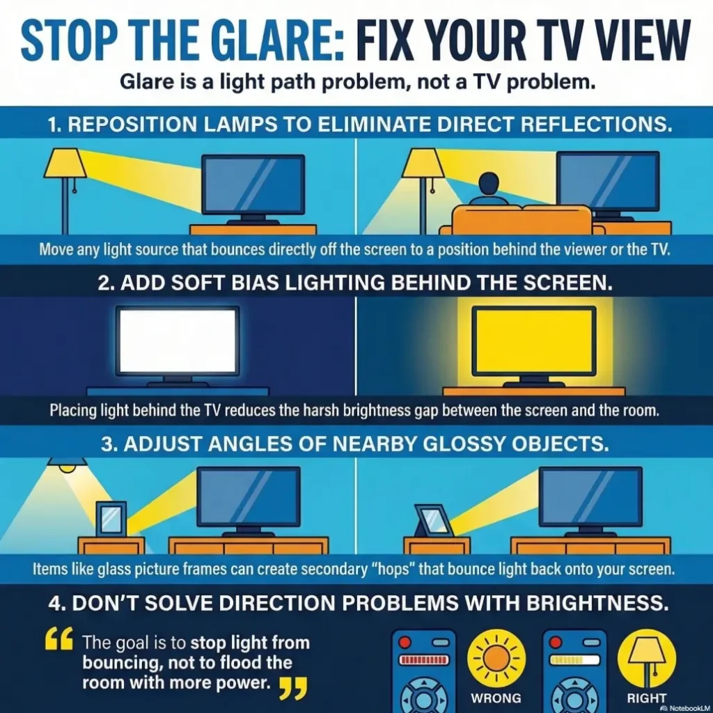 TV glare reduction