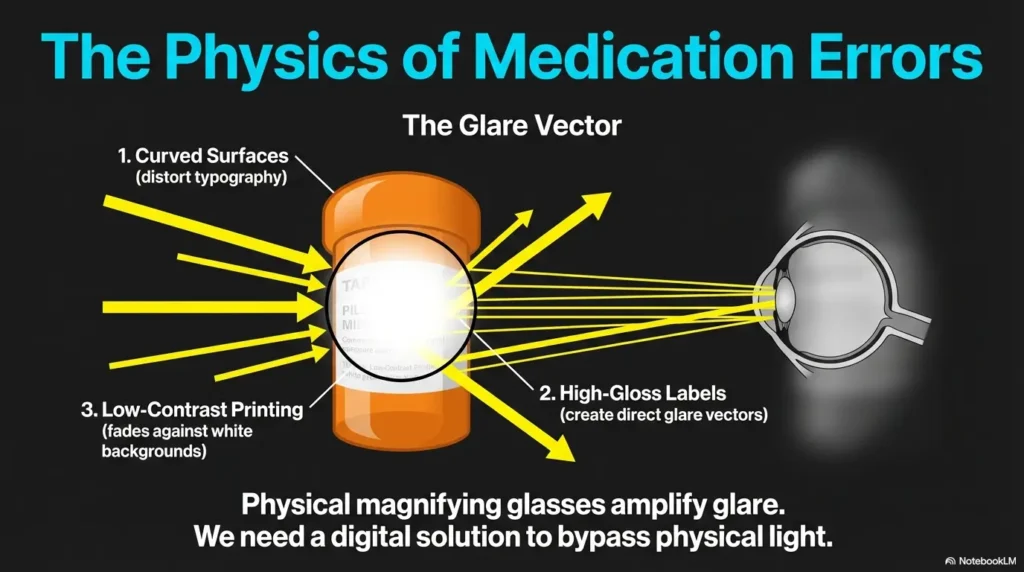 iPhone Magnifier filters for pill bottles