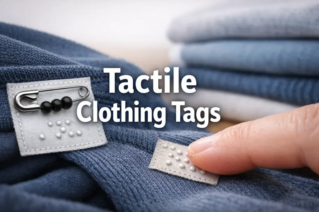 low vision clothing tag system