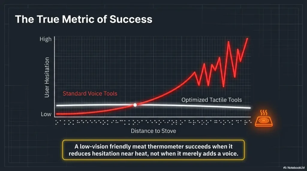low vision friendly meat thermometer