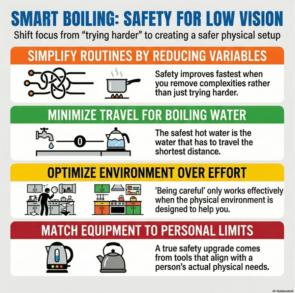 low vision kettle safety