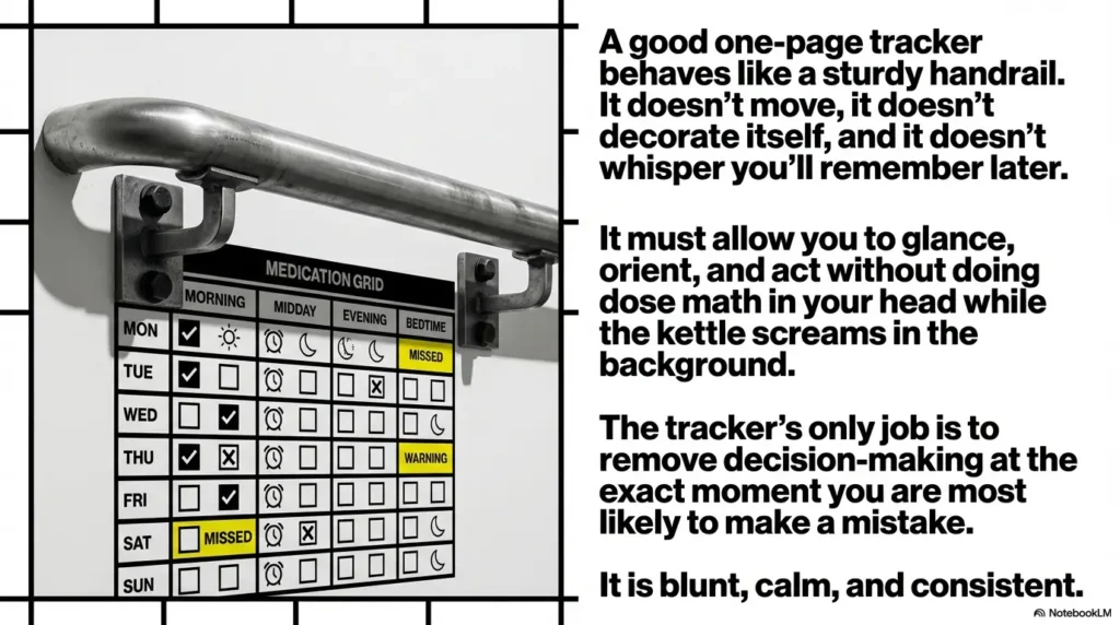 low vision medication tracker printable