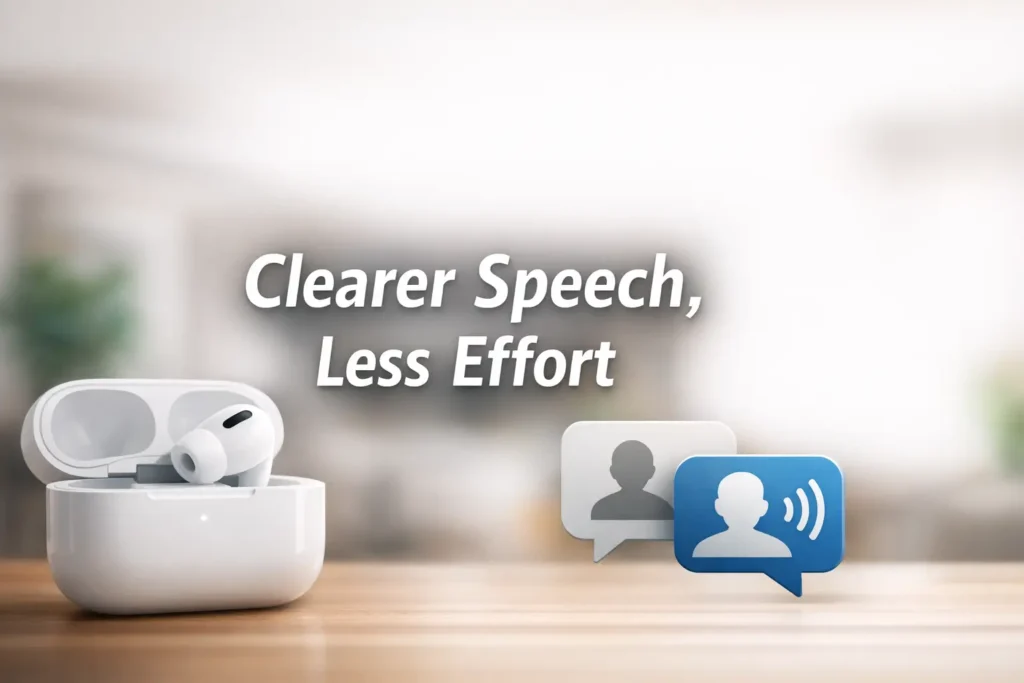 AirPods Conversation Boost for seniors