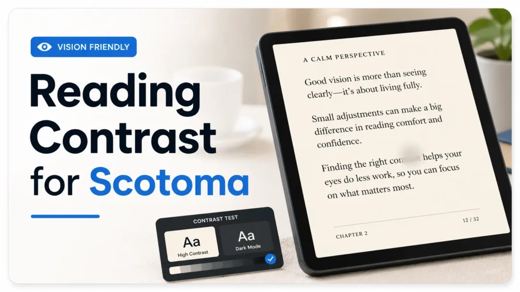 Scotoma reading contrast