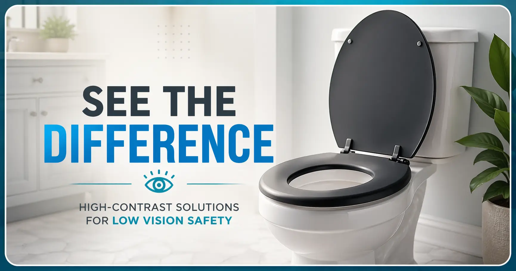 Toilet seat contrast color