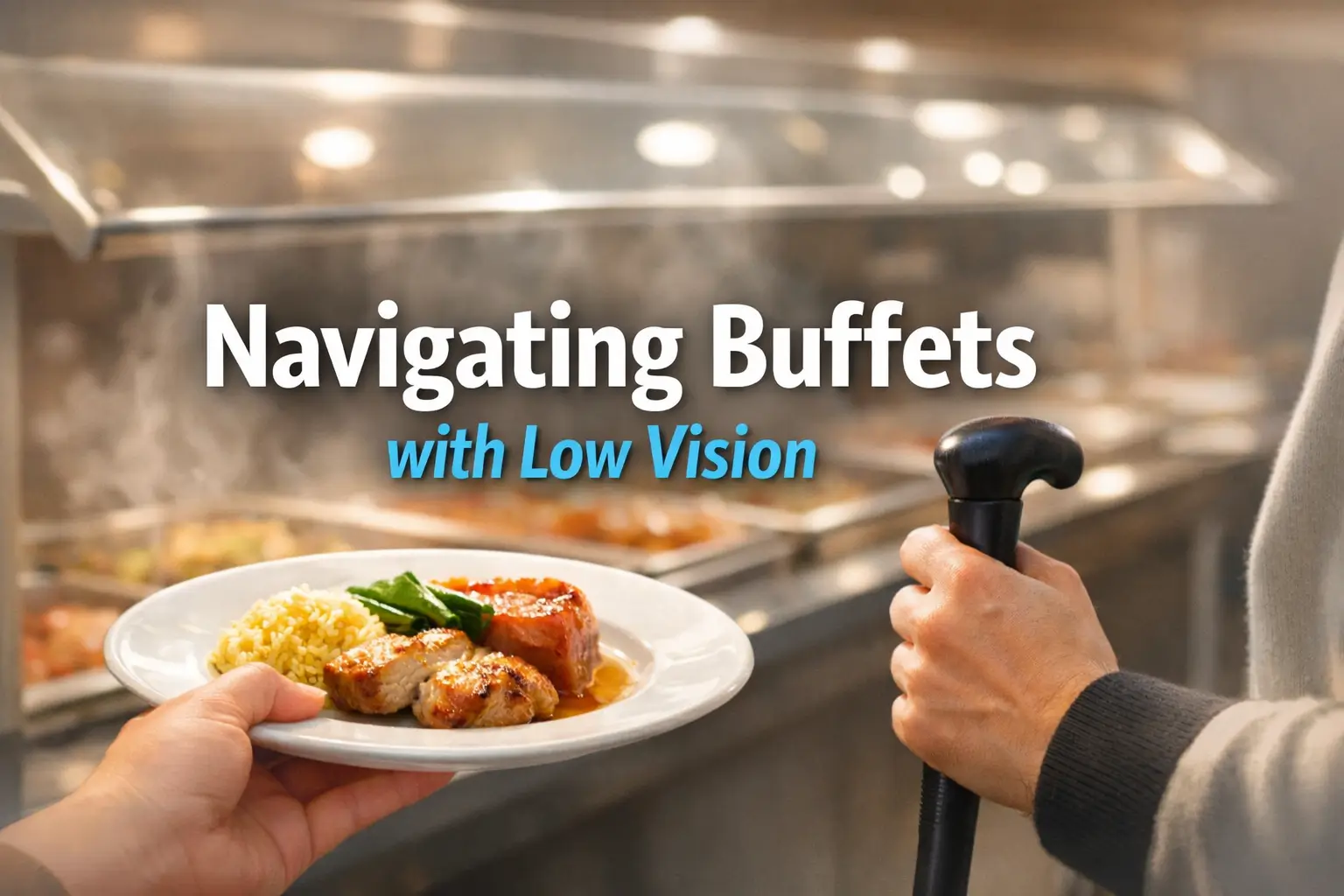 how to navigate buffets with low vision
