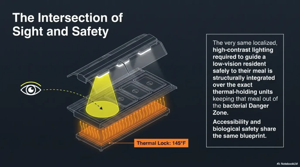 how to navigate buffets with low vision