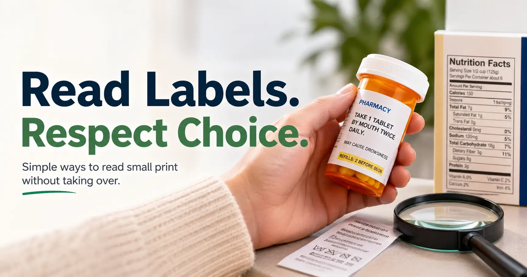 how to read labels aloud