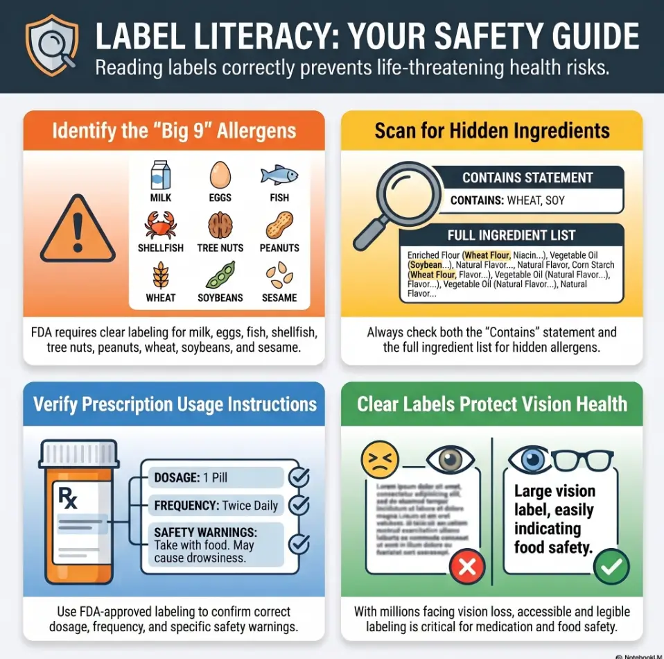 how to read labels aloud
