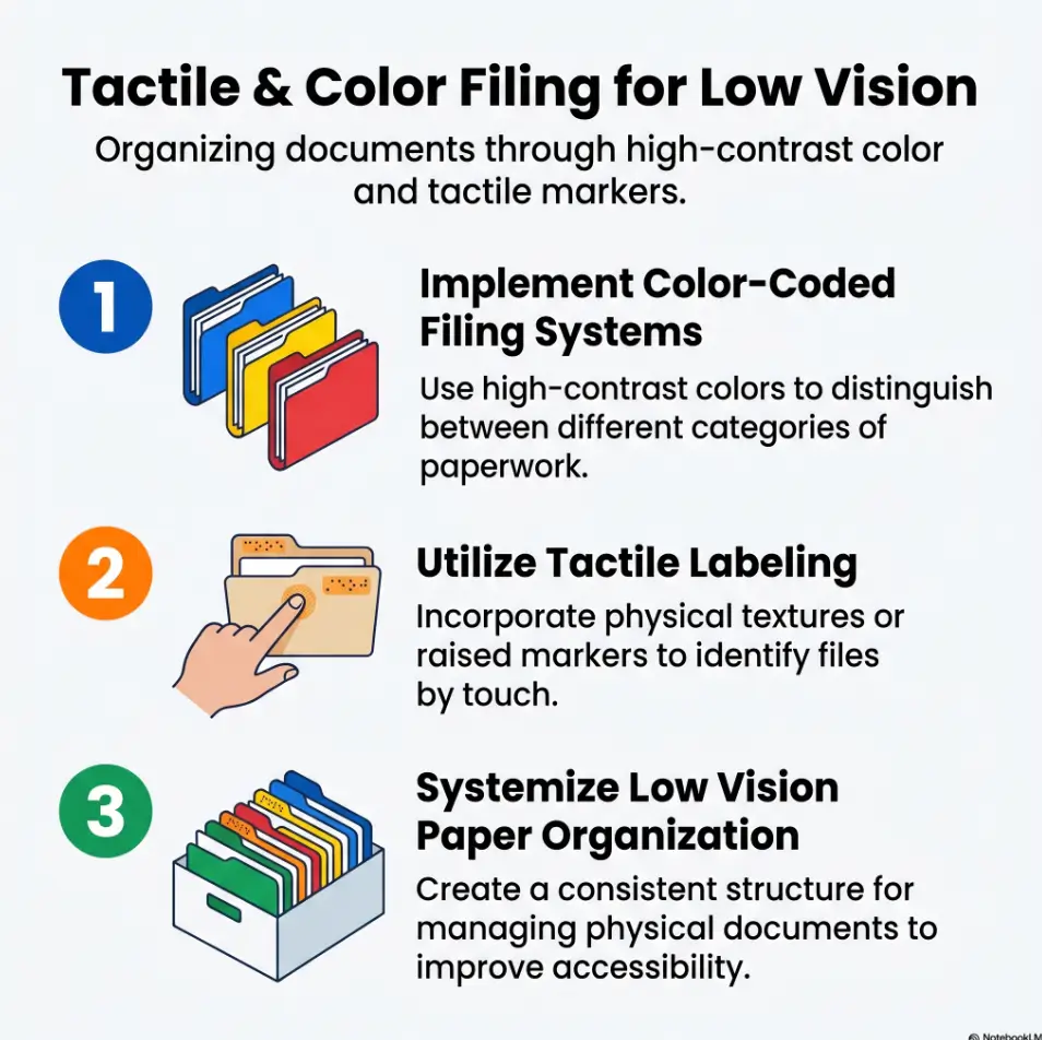 low vision filing system