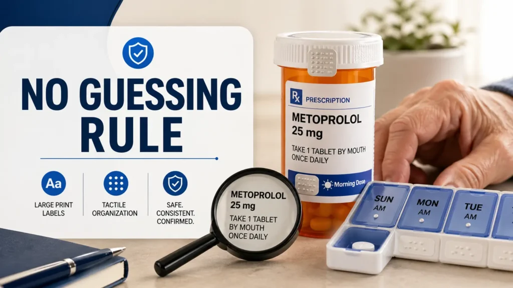 low vision medication safety
