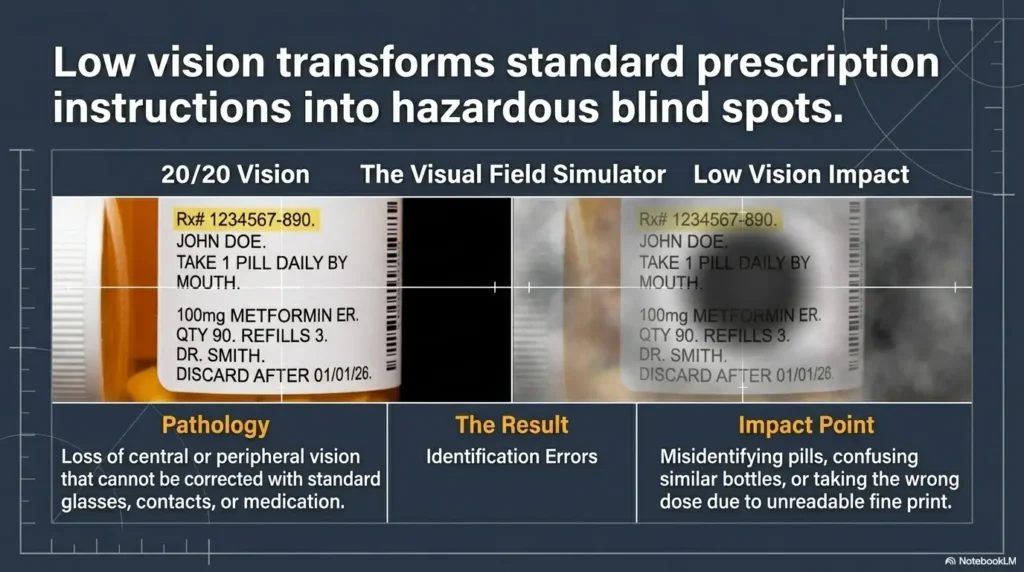 low vision medication safety