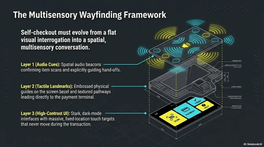low vision self-checkout