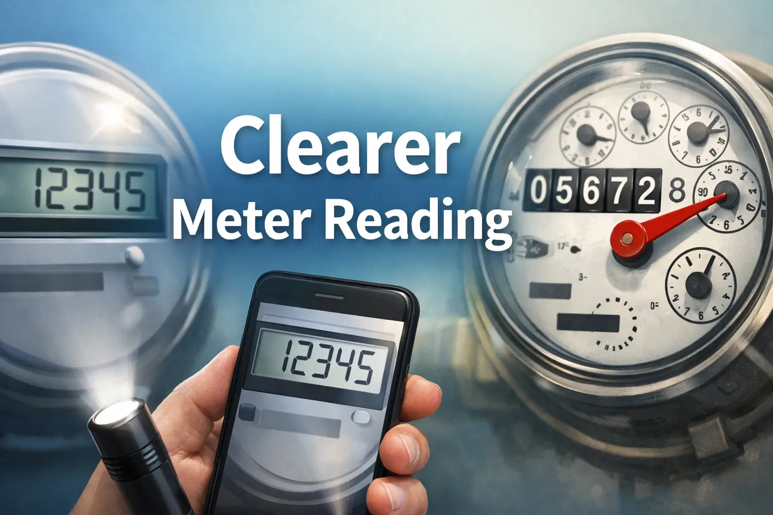 low vision utility meter reading
