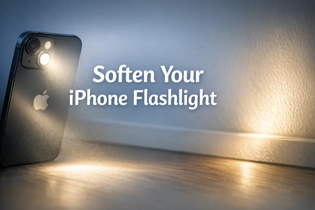 make iPhone flashlight less harsh