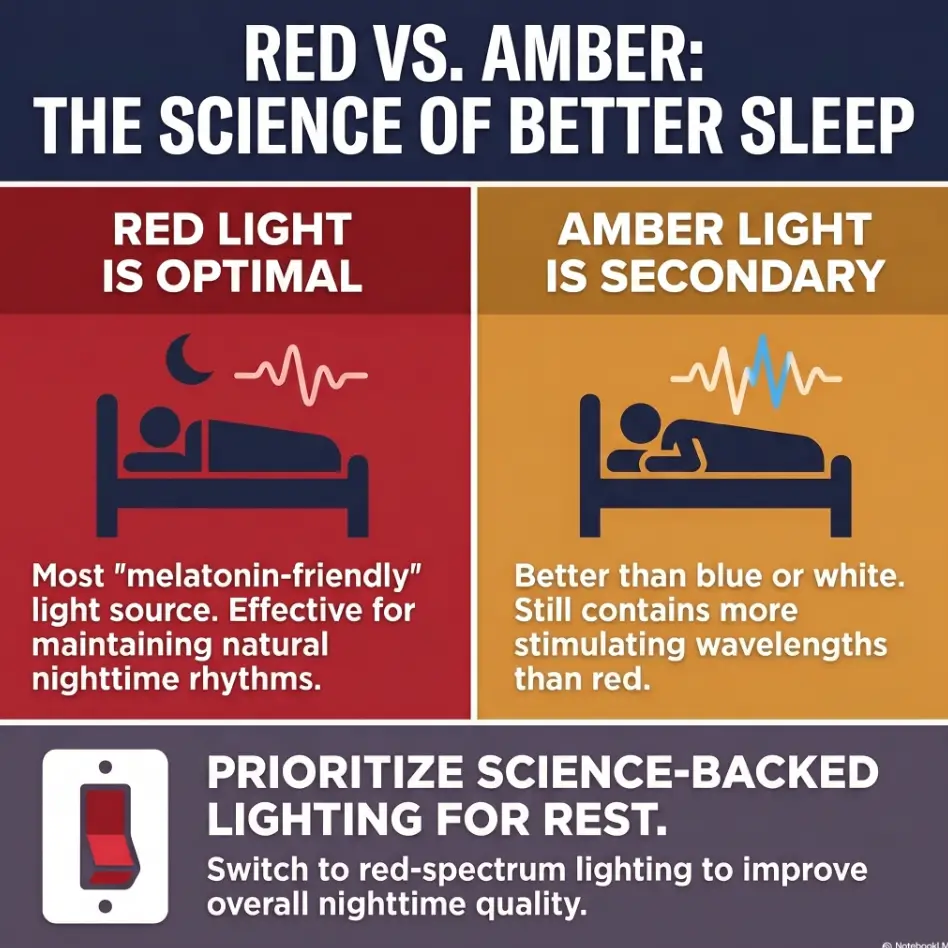 red vs amber night light