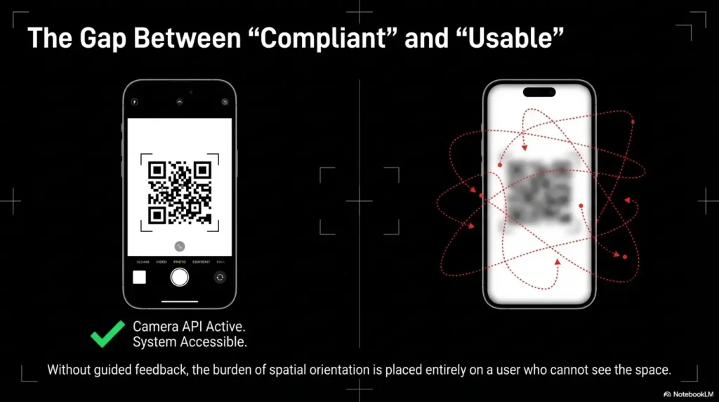QR code scanning for low vision