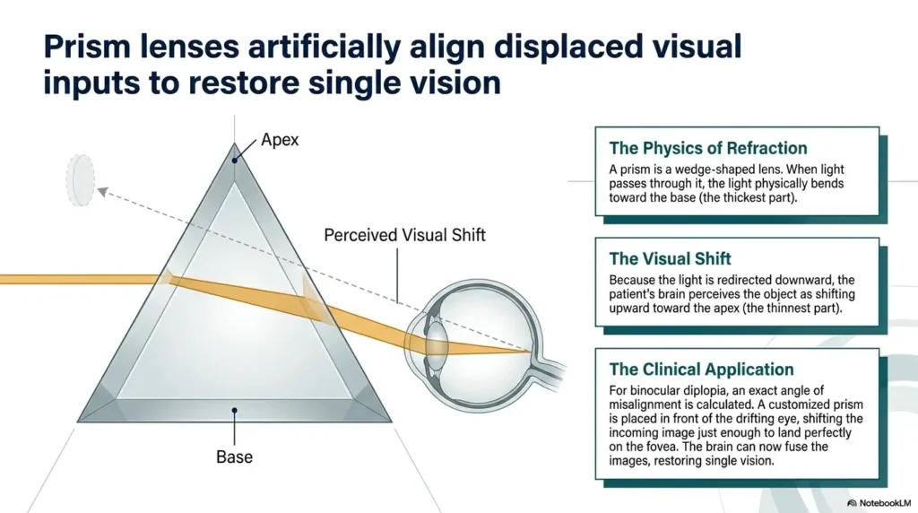 Prism glasses for double vision