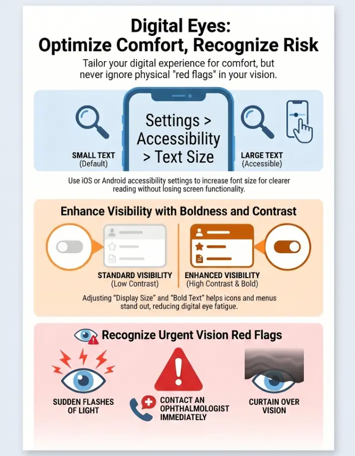 best phone font size for seniors