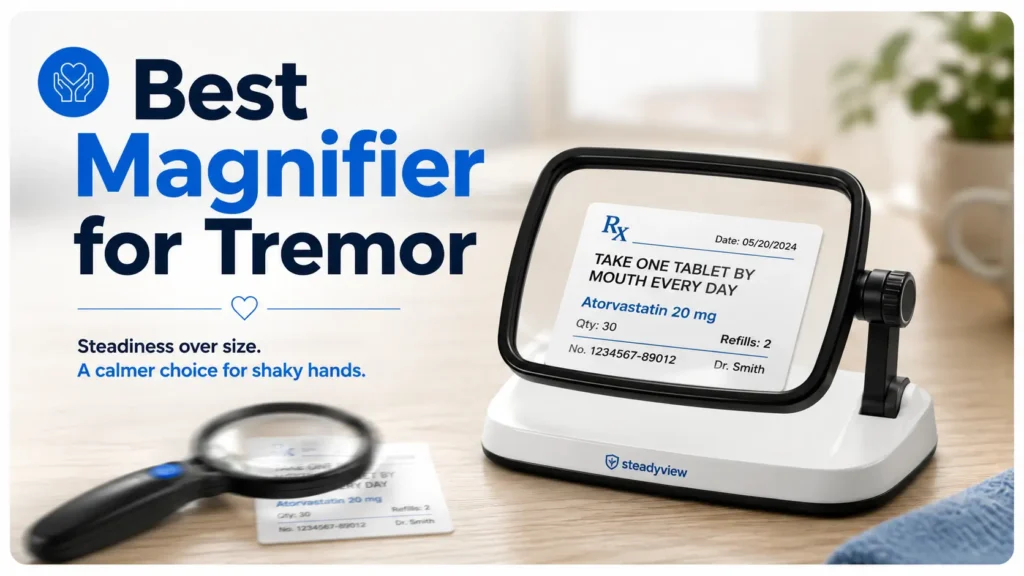 handheld vs stand magnifier for tremor