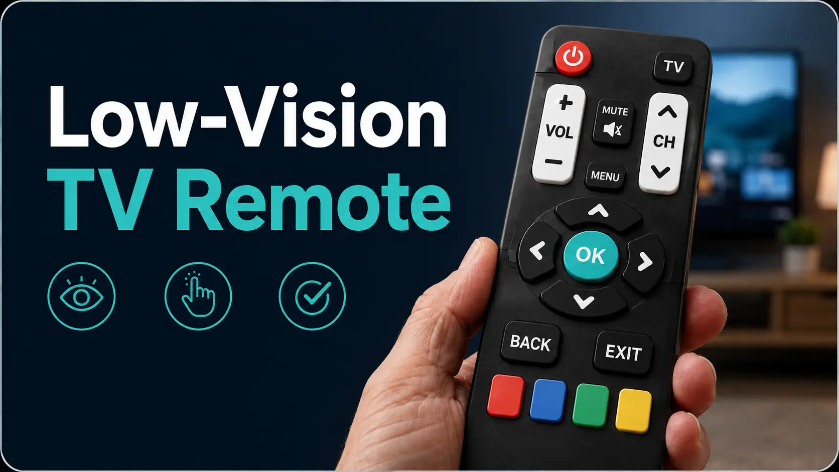 large button TV remote