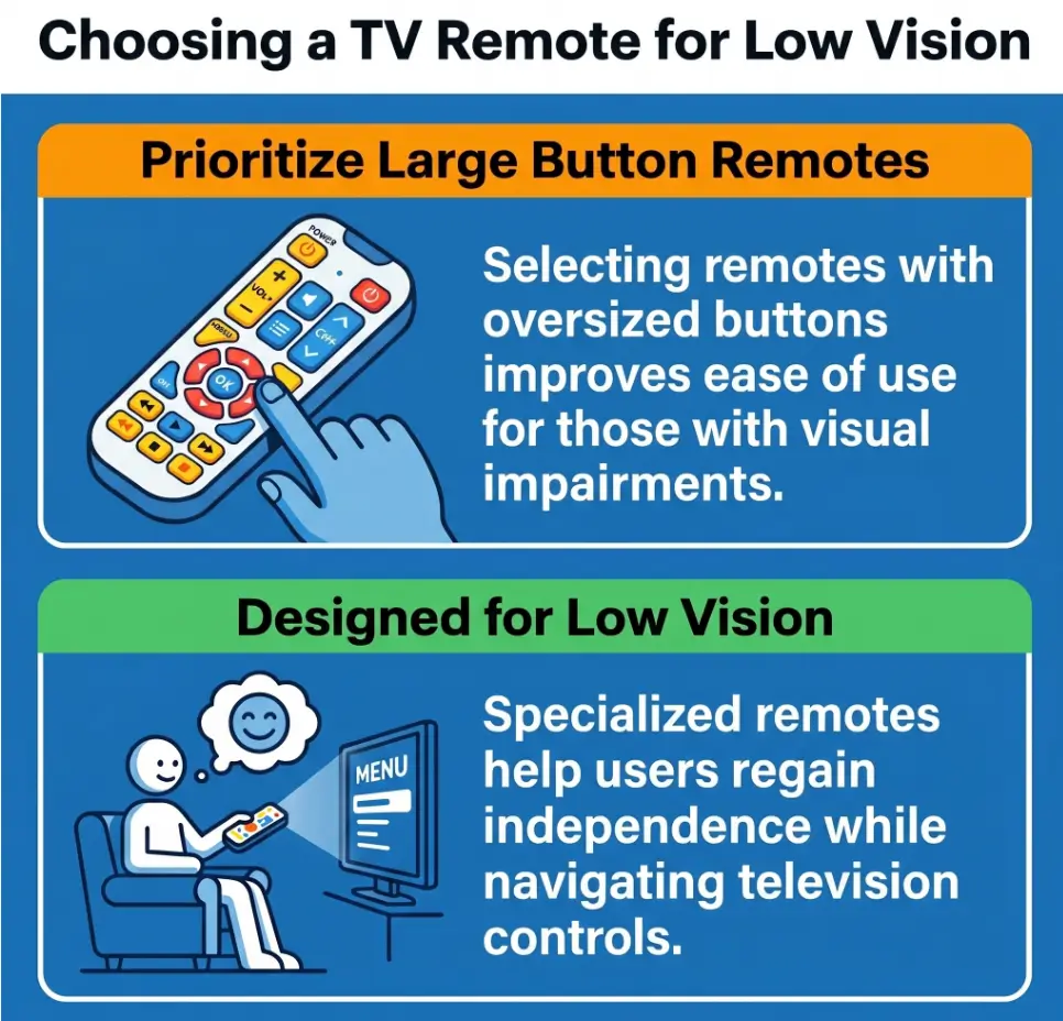 large button TV remote