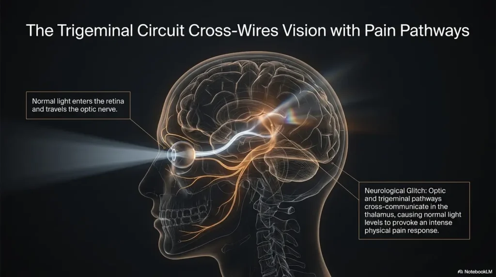 photophobia without dry eye