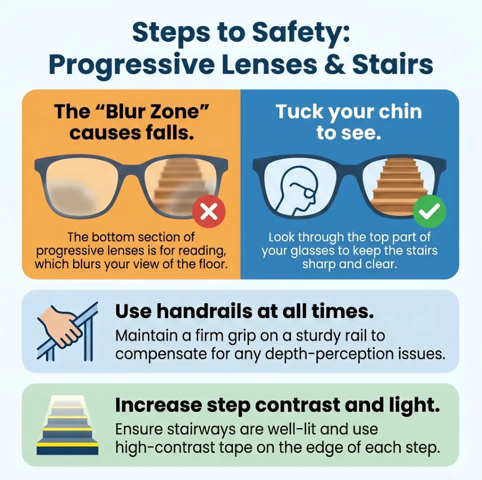 progressive glasses safety tips for seniors