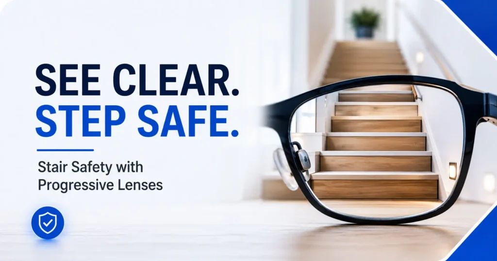 progressive lenses on stairs
