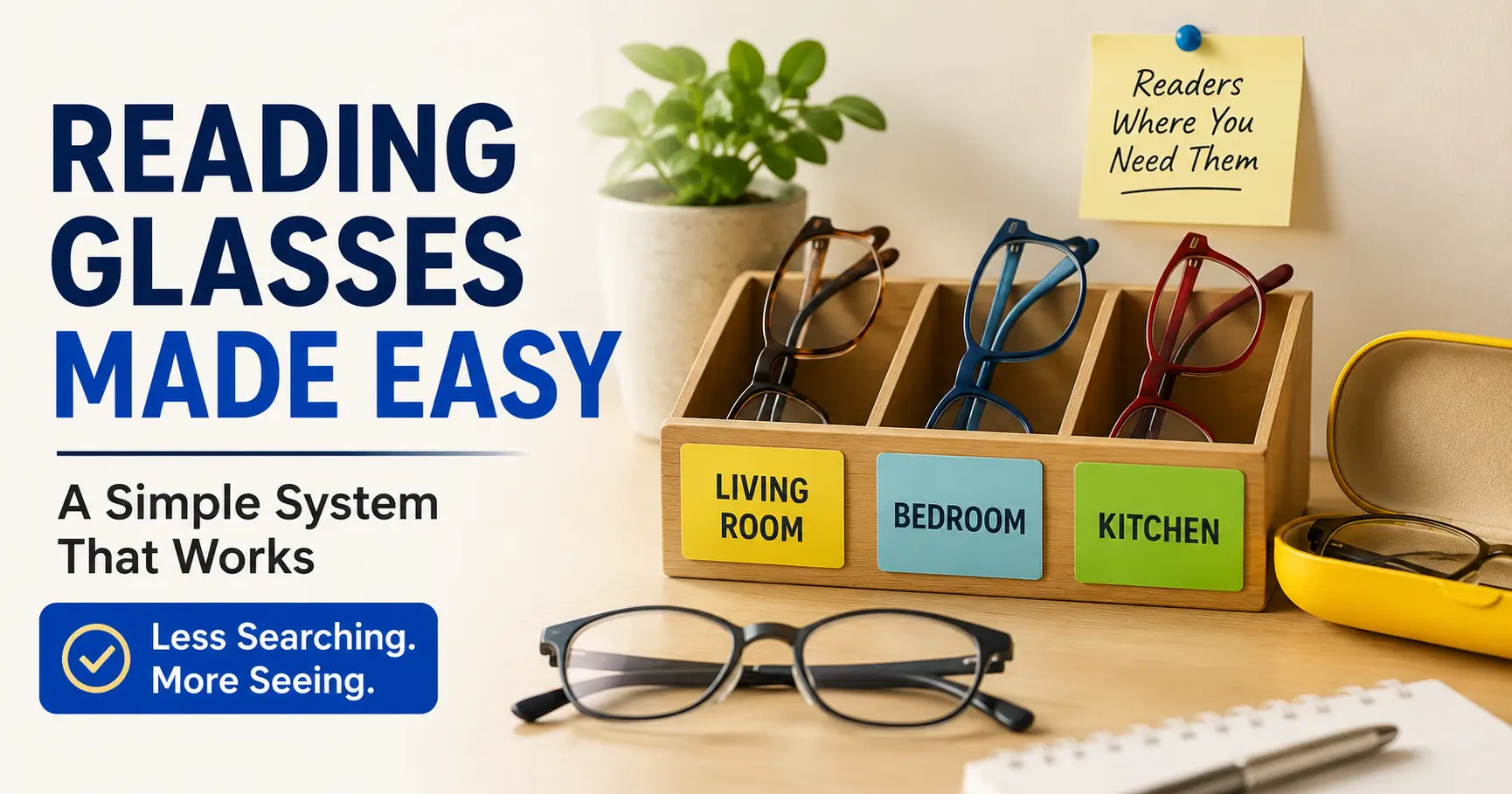 reading glasses setup for seniors