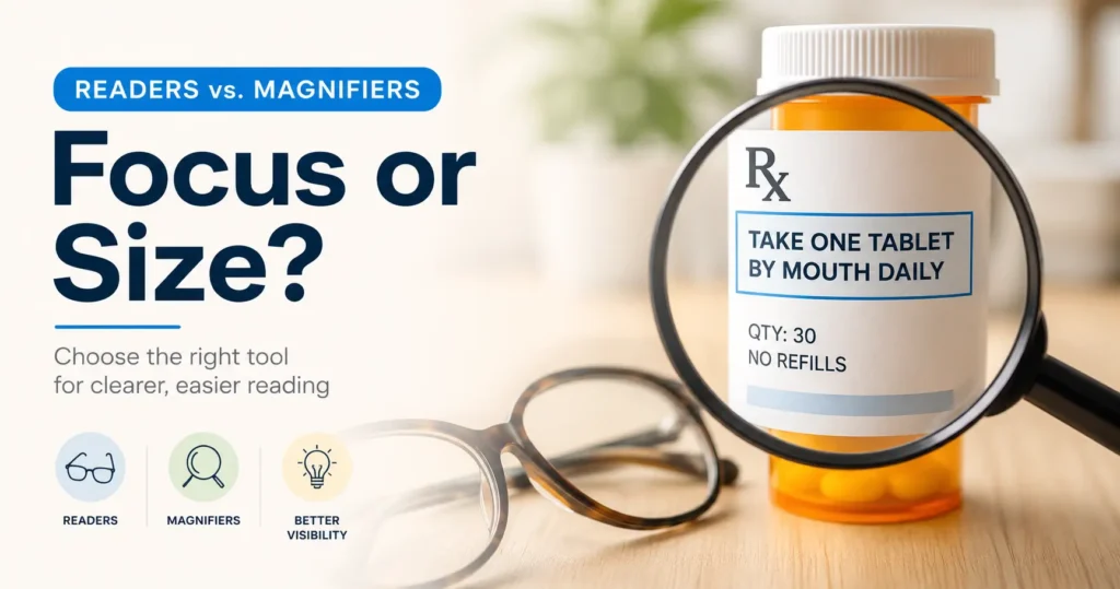 reading glasses vs magnifiers