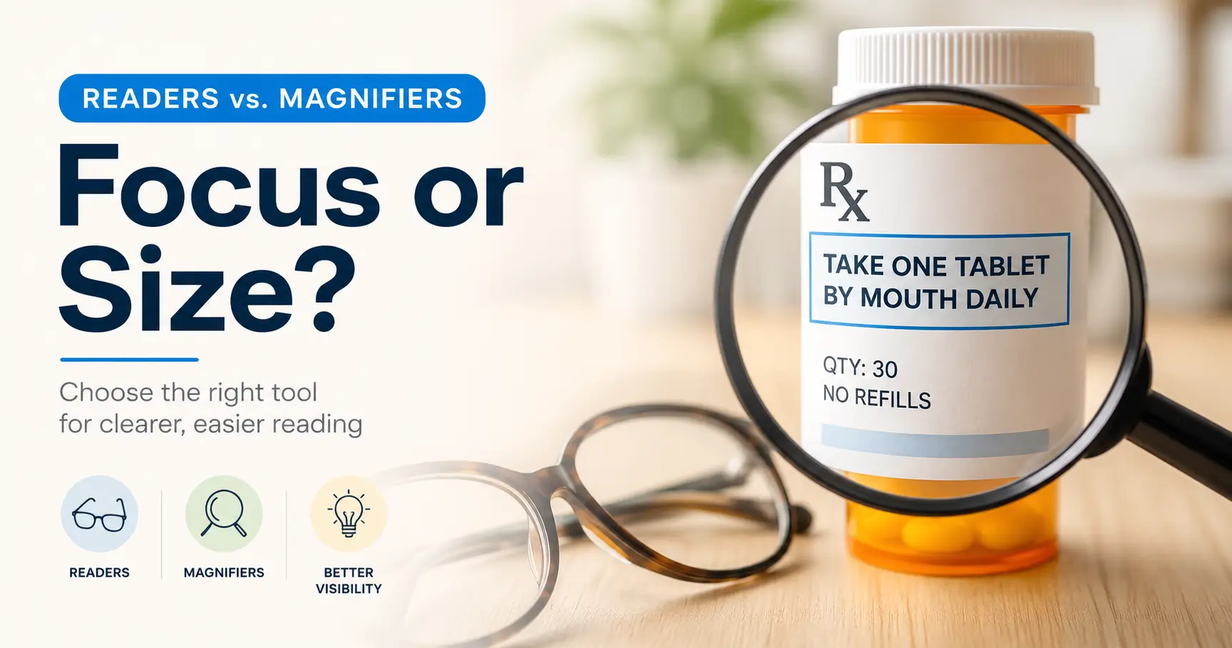 reading glasses vs magnifiers