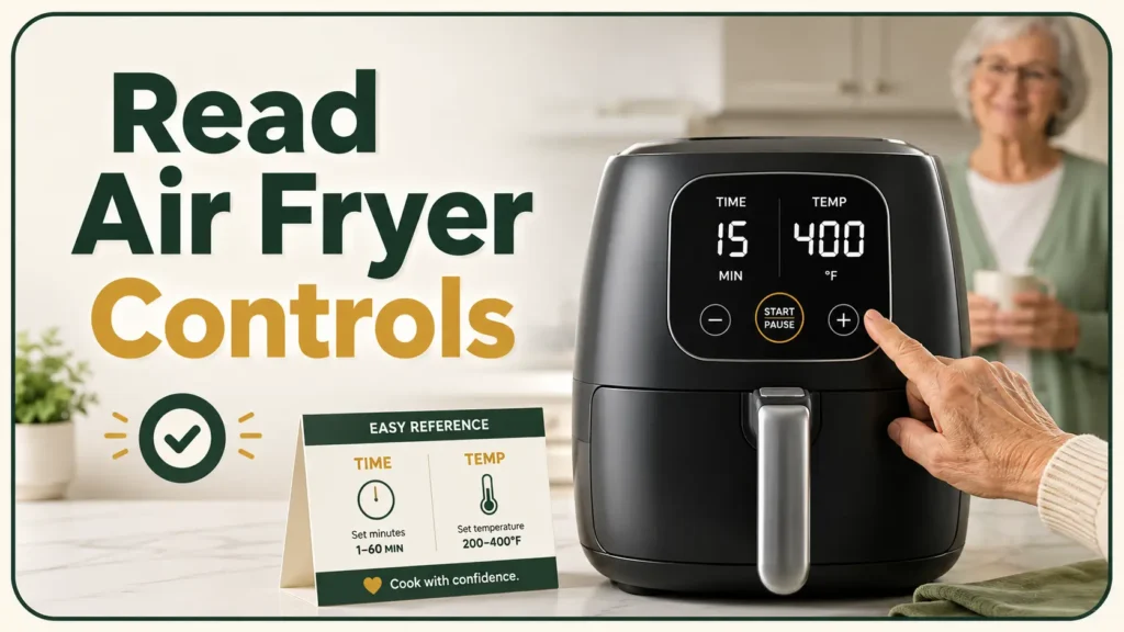 Air fryer controls for seniors