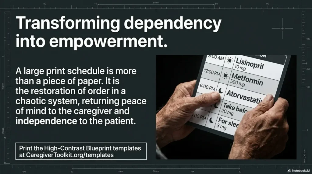 large print medication schedule
