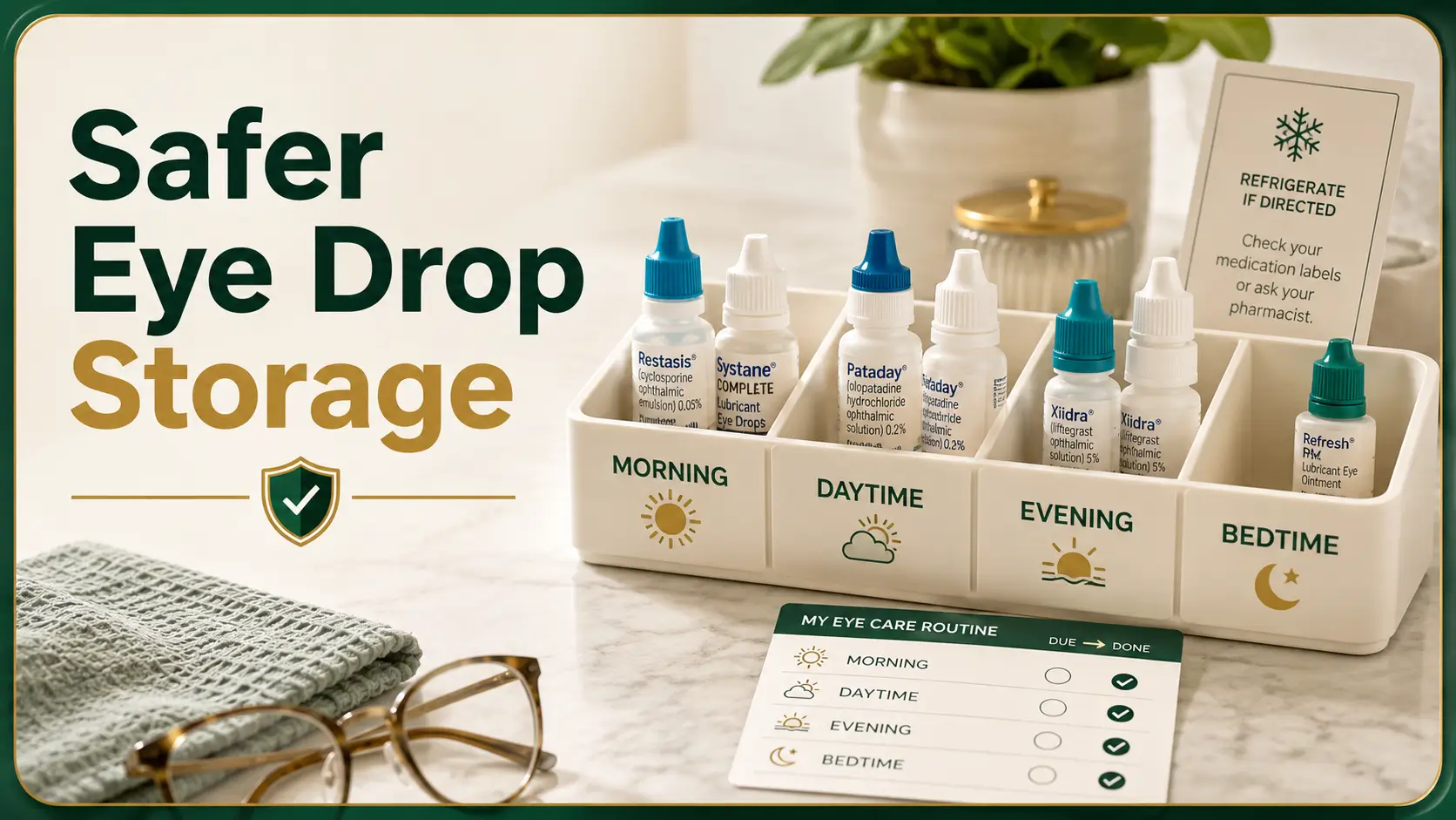 Eye drop storage ideas for seniors
