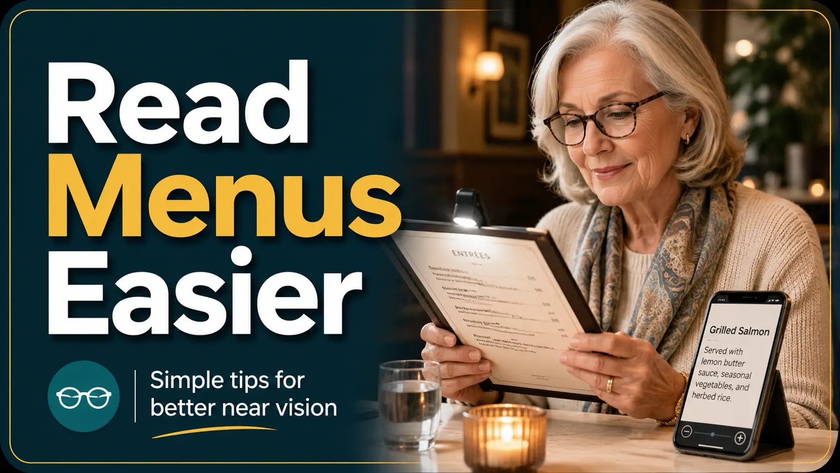 Presbyopia menu reading tips