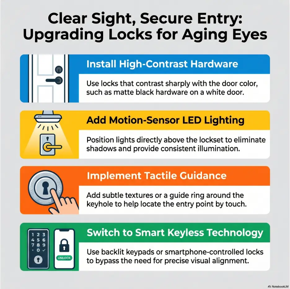 door lock marking for seniors